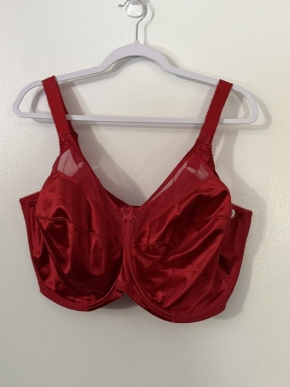 NWT Goddess Keira Satin Underwire Bra - Crimson Red - 44K (US) / 44H (UK)